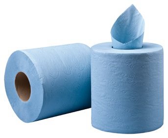 Papel secamanos azul 2 capas 106 metros. Pack 6 unidades Papel secamanos azul 2 capas 106 metros. Pack 6 unidades