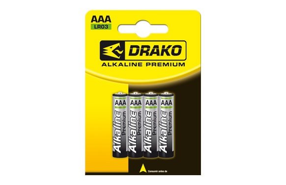 Pila alcalina super Drako LR03 AAA 4uds. Pila alcalina super Drako LR03 AAA 4uds.