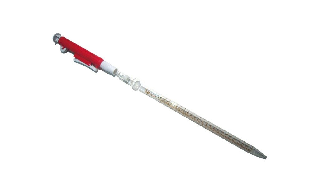 Pipetas graduadas, de 25 mm, vidrio, clase AS, graduación en azul, Tipo 3 Pipetas graduadas, de 25 mm, vidrio, clase AS, graduación en azul, Tipo 3