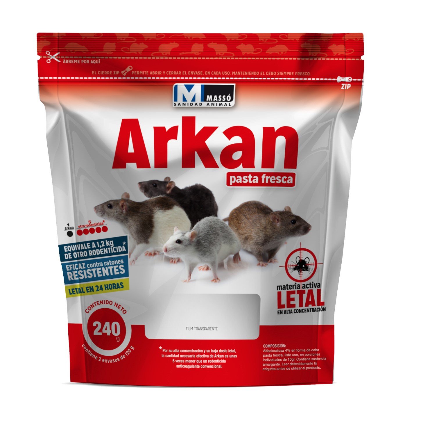 Raticida Arkan pasta fresca 200 g Raticida Arkan pasta fresca 200 g