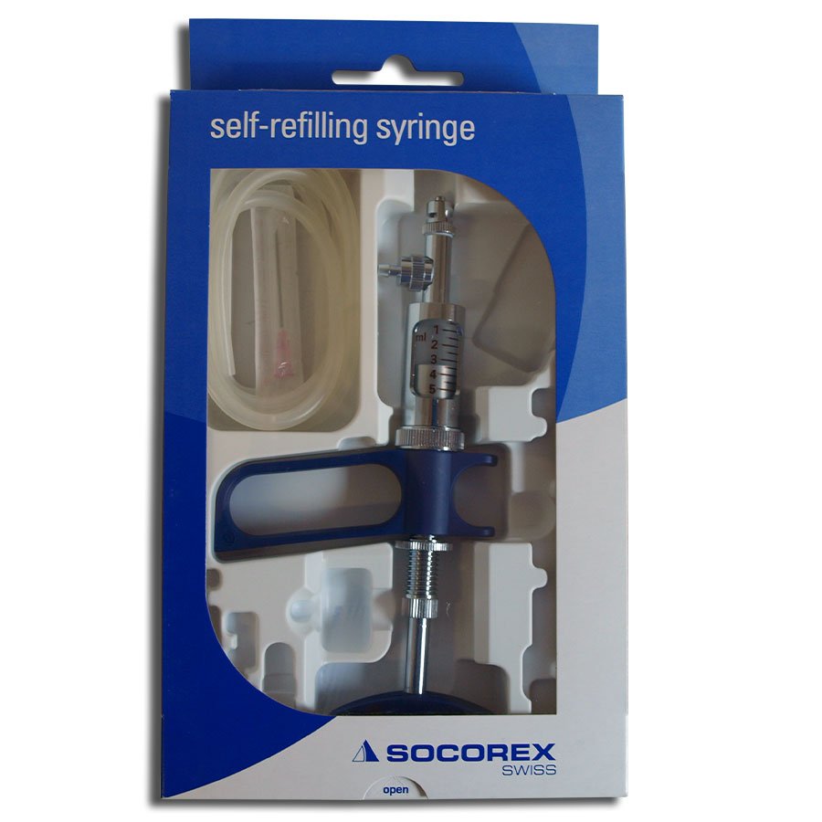 Socorex 5 ml con tubo y aguja de succión, graduaciones de 0,05 ml (3) Socorex 5 ml con tubo y aguja de succión, graduaciones de 0,05 ml (3)
