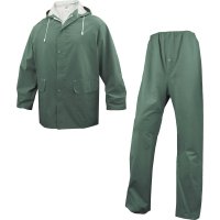 Conjunto de lluvia chaqueta y pantalón de poliéster impregnado PVC Conjunto de lluvia chaqueta y pantalón de poliéster impregnado PVC