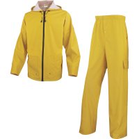 Conjunto de lluvia chaqueta y pantalón Soporte poliéster con semi impregnación de poliuretano Conjunto de lluvia chaqueta y pantalón Soporte poliéster con semi impregnación de poliuretano