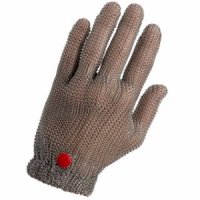 Guante corto de malla INOX, cierre muelles Guante corto de malla INOX, cierre muelles