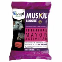 Muskil bloque 500gr Difenacoum + Bromadiolona Muskil bloque 500gr Difenacoum + Bromadiolona