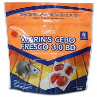 Raticida Warin's cebo fresco Bromadiolona 150 gr Raticida Warin's cebo fresco Bromadiolona 150 gr
