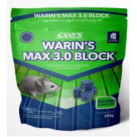 Raticida Warin's Max bloque Brodifacoum 250 gr Raticida Warin's Max bloque Brodifacoum 250 gr