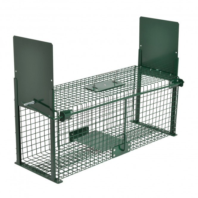 Trampa para animales vivos 61x21x23cm con 2 entradas Trampa para animales vivos 61x21x23cm con 2 entradas