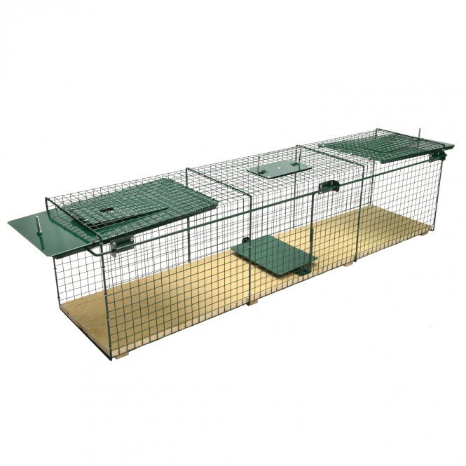 Trampa para animales vivos - Gatos Zorros - 116x28x28cm - 2 Entradas (2) Trampa para animales vivos - Gatos Zorros - 116x28x28cm - 2 Entradas (2)
