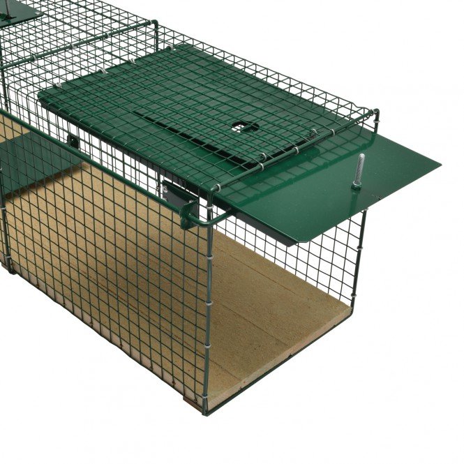 Trampa para animales vivos - Gatos Zorros - 116x28x28cm - 2 Entradas (4) Trampa para animales vivos - Gatos Zorros - 116x28x28cm - 2 Entradas (4)