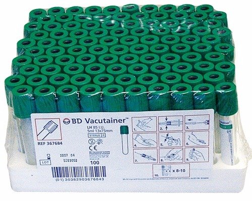 Tubos Vacutainer con Heparina de litio Tubos Vacutainer con Heparina de litio